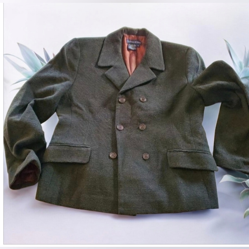 Tristan & Iseut Wool Blend Double Breasted Blazer